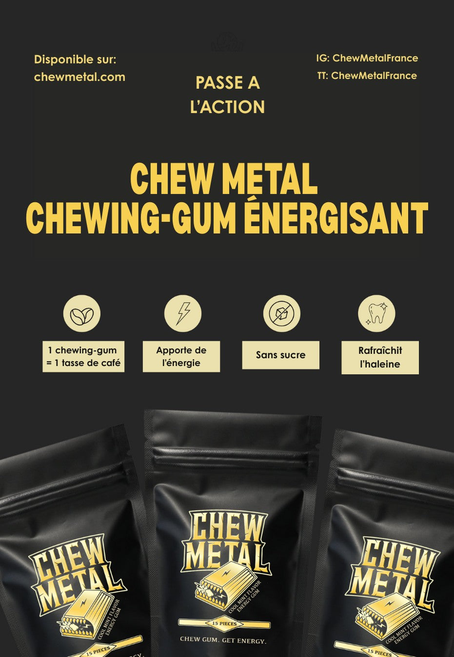 Chewing-gum énergisant